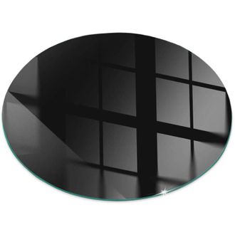 Tulup Vetro Temperato Resistente Al Calore Per Camino Protezione del Pavimento dal Calore Resistente a Scintille Colore grafite scuro Rotondo fi 70 cm