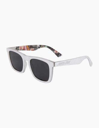 Santa Cruz Mens Santa Cruz Mens Strip Sunglasses - White Collage Black - Size: ONE size