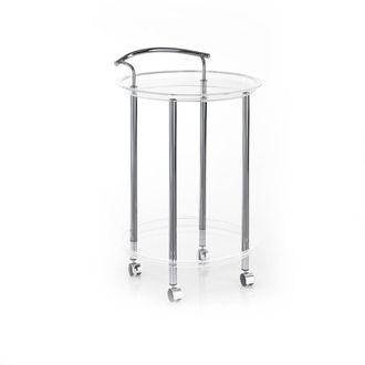 tomasucci Tino Round Trolley, Clear