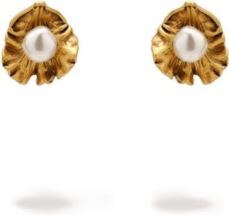 Cult Gaia Iris Stud Earrings in Antique Brass at Nordstrom