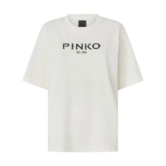 Pinko T-Shirts, female, White, Size: XS T-Shirts
