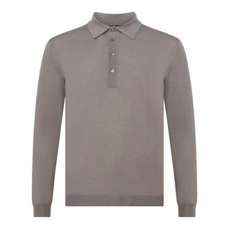 low brand Polo Collar Button-Placket Knit