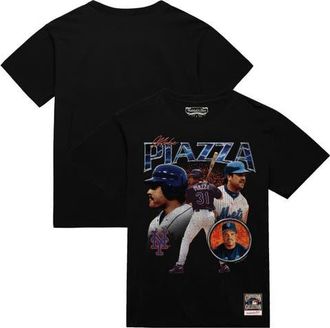 Mitchell & Ness Mens Mike Piazza Black New York Mets 2000 Subway Series 25th Anniversary Power T-Shirt at Nordstrom, Size Medium