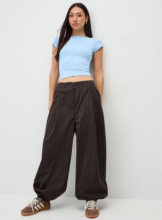 Twik Womens Barrel-leg dress pant