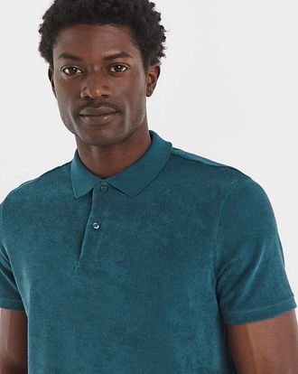 Calvin Klein Towelling Polo Blue