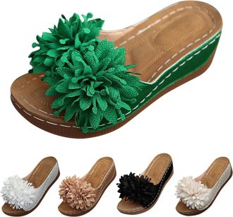 Generic Womens Recovery Sandals with Comfortable Plantar Fasciitis Arch Support Orthotic Open Toe Sport Sliders Breathable Comfortable Slip On Sandals Arch Su