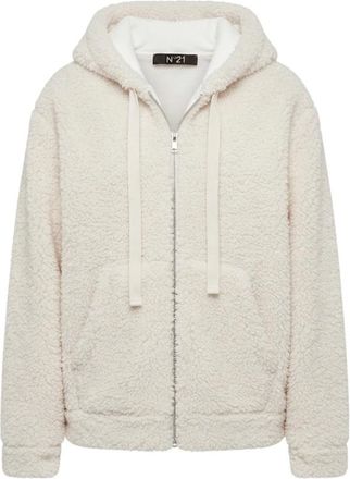 N&deg;21 Hoodies & sweatvesten, Heren, Wit, S, Nepbont, Nepbont Jas