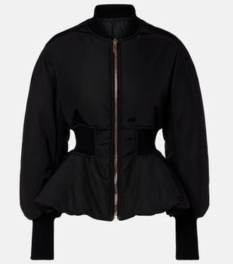 Alaia Ala&iuml;a Peplum bomber jacket