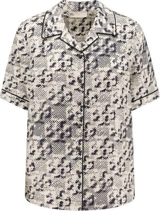 Tory Burch Zwart Zijden Bowling Shirt - Dames - Overhemden - Zwart - S - Overhemden