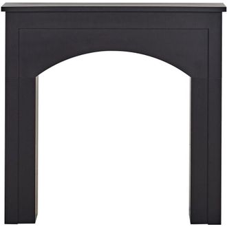 Beliani Beliani - Cornice caminetto in mdf nero decorazione del soggiorno Busselton