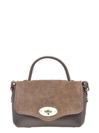 Roberta M Beige Rundleer Tas