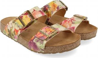 Haflinger Womens Andrea Sandals In Beige Floral