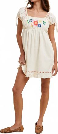 Wishlist Embroidery Mini Dress In Ecru