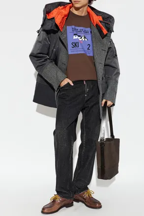 Dsquared2 Cotton T-shirt With Print, Mens, Brown