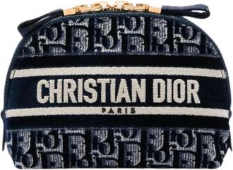 Dior Pre-owned Velvet Pouch - Dames - Vintage Accessoires - Blauw - ONE Size - Vintage