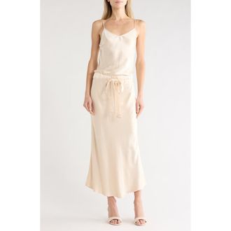 Young Fabulous & Broke Kalani Satin Slipdress in Oyster at Nordstrom Rack, Size X-Small