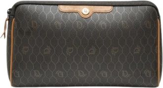 Dior Pre-owned Canvas Clutch - Dames - Vintage Clutch - Bruin - ONE Size - Leer - Vintage