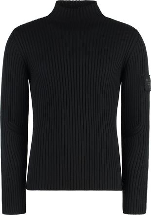 Prada Mens Virgin Wool Turtleneck Sweater Black