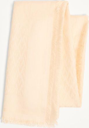 Valentino Garavani Scialle Toute La V In Lana E Seta Donna BURRO UNI