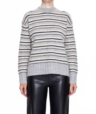 Pistola Denim Hanna Oversized Sweater In Grey White Stripe