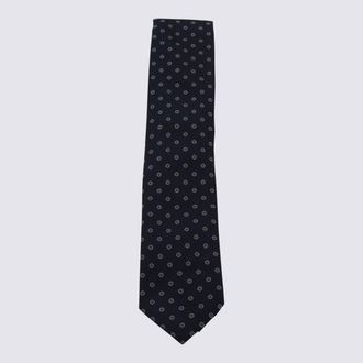 Ermenegildo Zegna Ties Blue And Green-Uomo