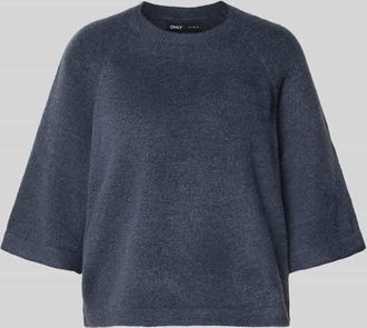 Only Regular Fit Pullover mit Fledermausärmeln Modell SIMONI in Jeansblau Melange, Größe XS