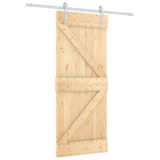 vidaXL Puerta Corredera Natural Y Blanco 85 X 210 Cm Vidaxl