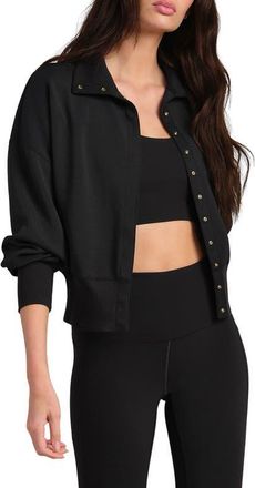 Rhone Dreamglow Snap Jacket in Pure Black Heather at Nordstrom, Size Xx-Large