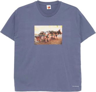 Sky High Farm SKY High Farm, Tops, Heren, Blauw, M, Pigs Farm T-shirt Knit