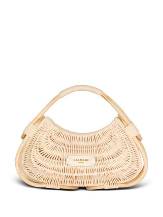 Balmain medium Jolie Madame wicker basket tote bag - women - Wicker - OS - Neutrals