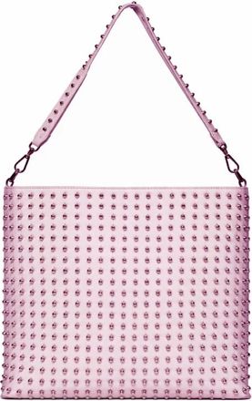 John Richmond Tassen, Dames, Roze, ONE Size, Borsa a Spalla con Borchie All-Over
