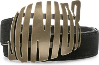 Jean Paul Gaultier Logo-buckle Suede Belt