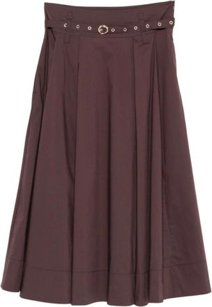 Liu Jo Gonna ampia - Dames - Midirokken - Bruin - L - Rokken