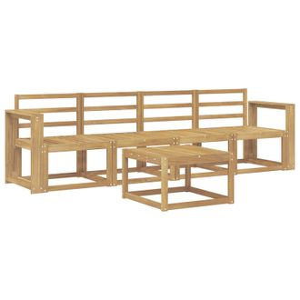 vidaXL Conjunto De Sof&aacute;s De Exterior 5 Uds. Blanco Vidaxl