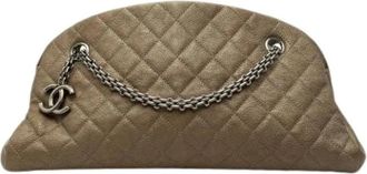 Chanel Pre-owned Just Mademoiselle - Dames - Vintage Clutch - Bruin - ONE Size - Leer - Vintage
