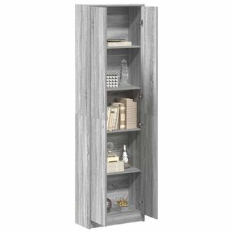 Berkfield Home Wardrobe Grey Sonoma 55x25x189 cm Engineered Wood | Size: 55 x 25 x 189 cm