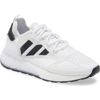 adidas ZX 2K Boost Sneaker in White/Core Black/Gold at Nordstrom, Size 8.5