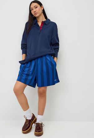 Obey Womens Striped mesh Bermuda short