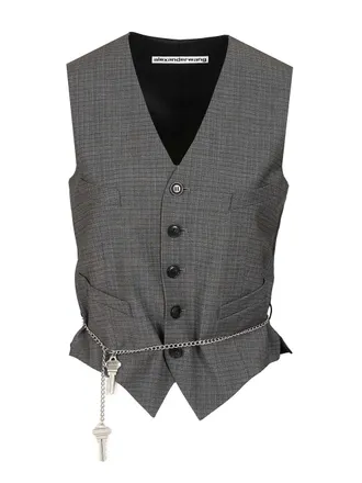 Alexander Wang Tailored Vest Jackets Grey