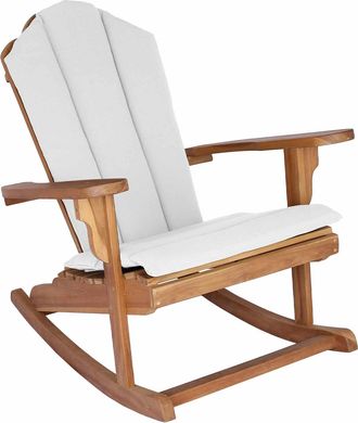 vidaXL Silla Mecedora Adirondack De Jard&iacute;n Natural 100% Poli&eacute;ster Vidaxl