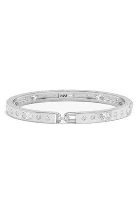 Melinda Maria Ashley Sunset Lock Cuff in Silver-White at Nordstrom, Size Medium