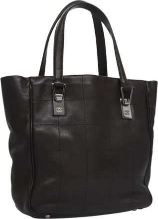 Chanel Chocolate Bar Coco Mark Handbag Caviar Skin Brown Leather Bag (Pre-Owned)