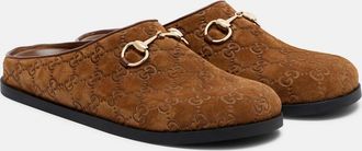 Gucci GG Horsebit suede mules