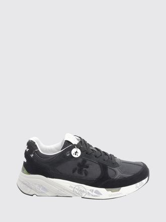 Premiata Mased Suede and Technical Fabric Low-Top Sneakers with Logo