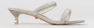 Twentyfourhaitch Mules Aghiba in raso con cristalli