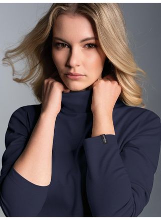 Trigema Rollkragenshirt TRIGEMA TRIGEMA Rollkragenshirt, Damen, Gr. XXL, blau (navy), Feinstrick, 95% Baumwolle, 5% Elastan, Basic, normal, ohne Ausschnitt, S