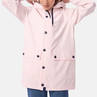 Petit Bateau Halflange regenjas met rits en kap