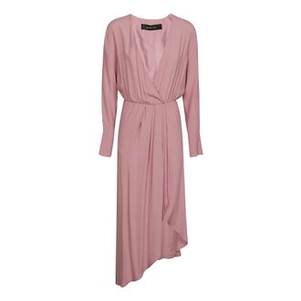 Federica Tosi Kleedjes, Dames, Roze, S, Long Sleeve Dress