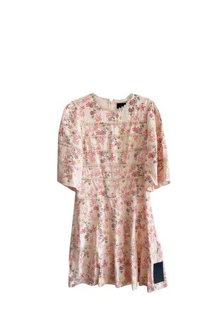 Needle & Thread Pink Floral Lace Trimmed Short Dress Size L