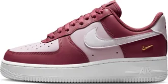 Nike Womens Air Force 1 07 Shoes in Red | IV5197-600